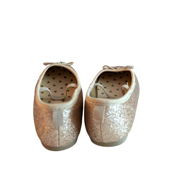 NWOT Carter's Girls Shoes Sparkly Gold Ballet Flats Size 12 - Picture 4 of 8